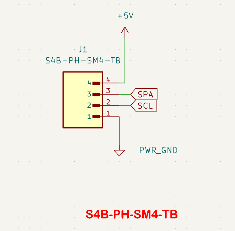 JST connector 4 pin surface mount